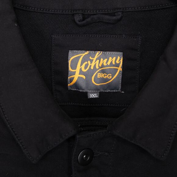 Johnny Bigg Aston Knit Denim Jacket Black Size 3XL - Picture 4 of 7